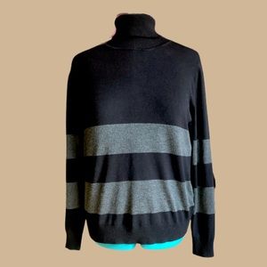 Premise, Black and gray turtleneck ladies sweater.